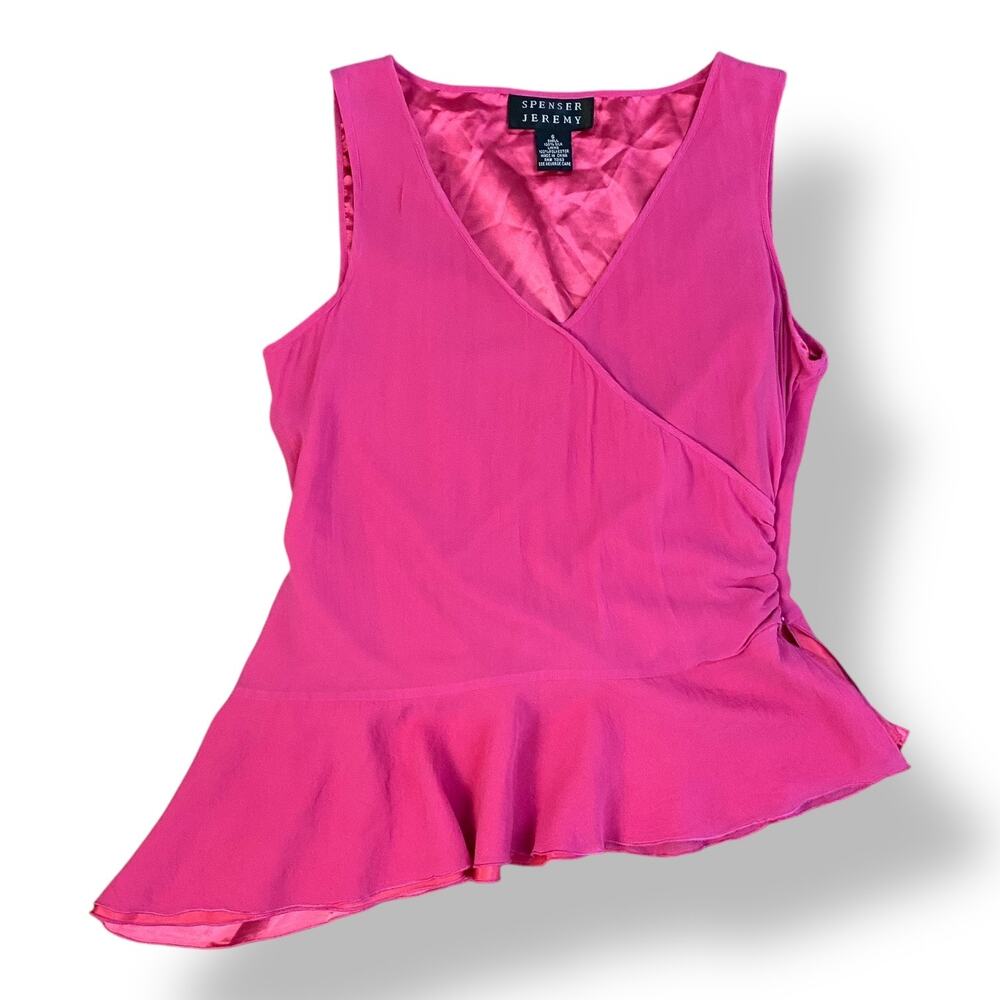 Spenser Jeremy Silk Lined Blouse Womens Size S‎ Pink Business Boho